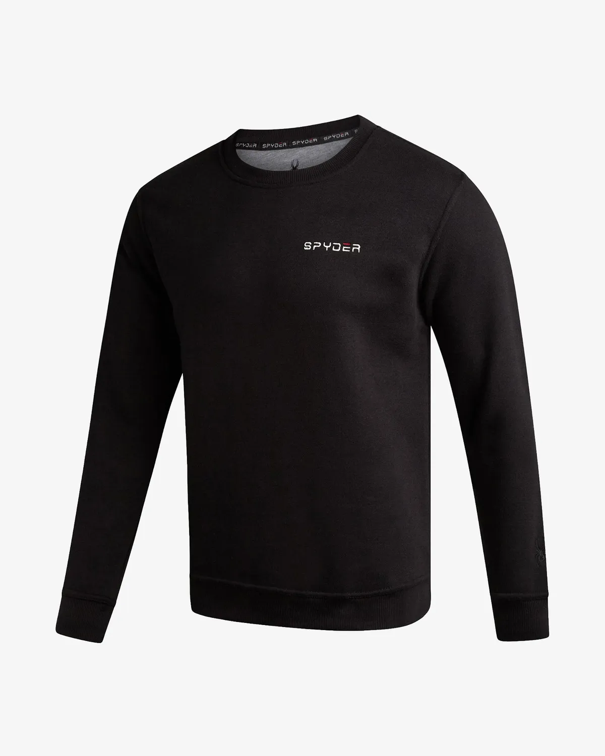 Spyder Fleece Crew genser svart børstet