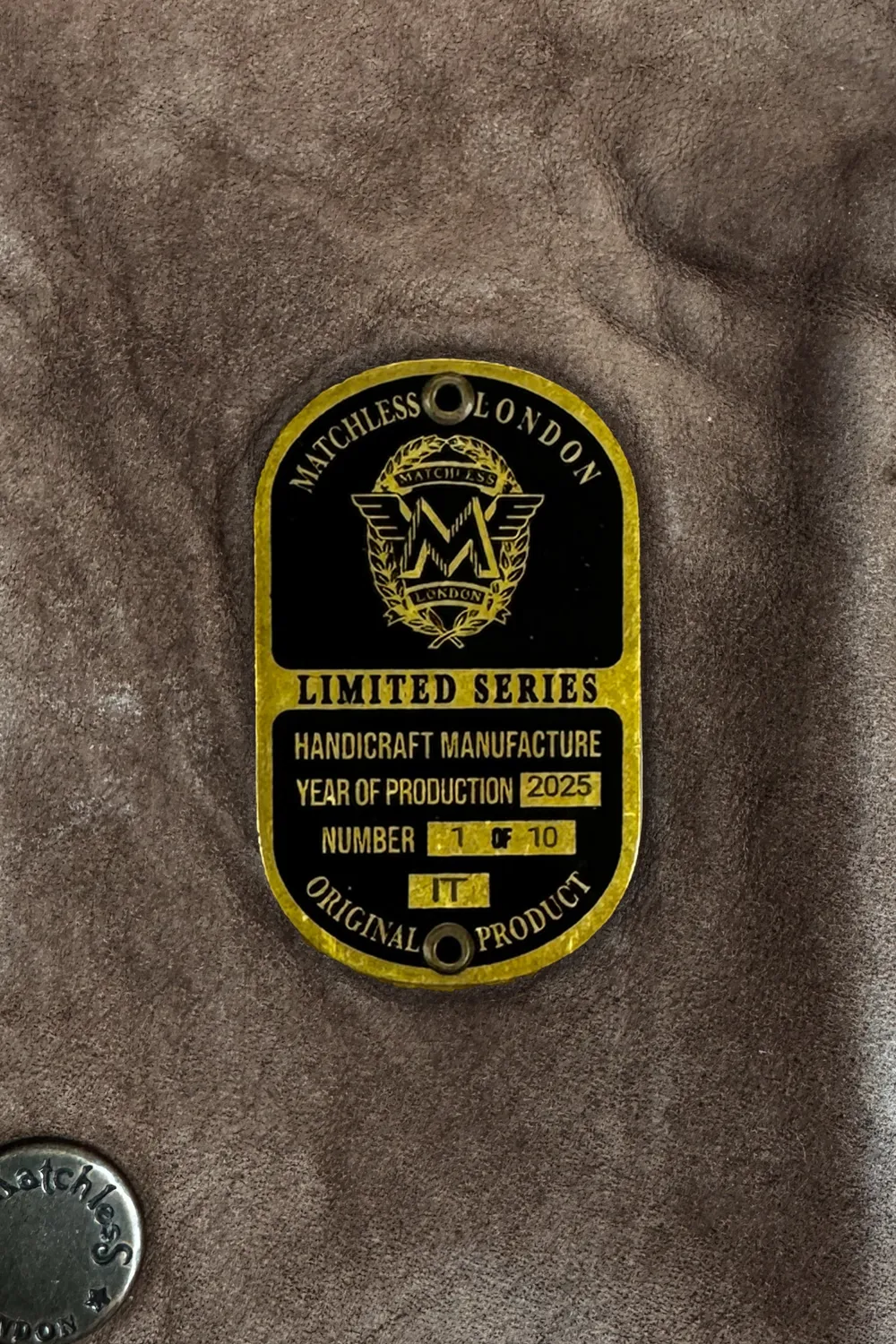 Matchless British Bomber skinnjakke RAF-burnt nubuck