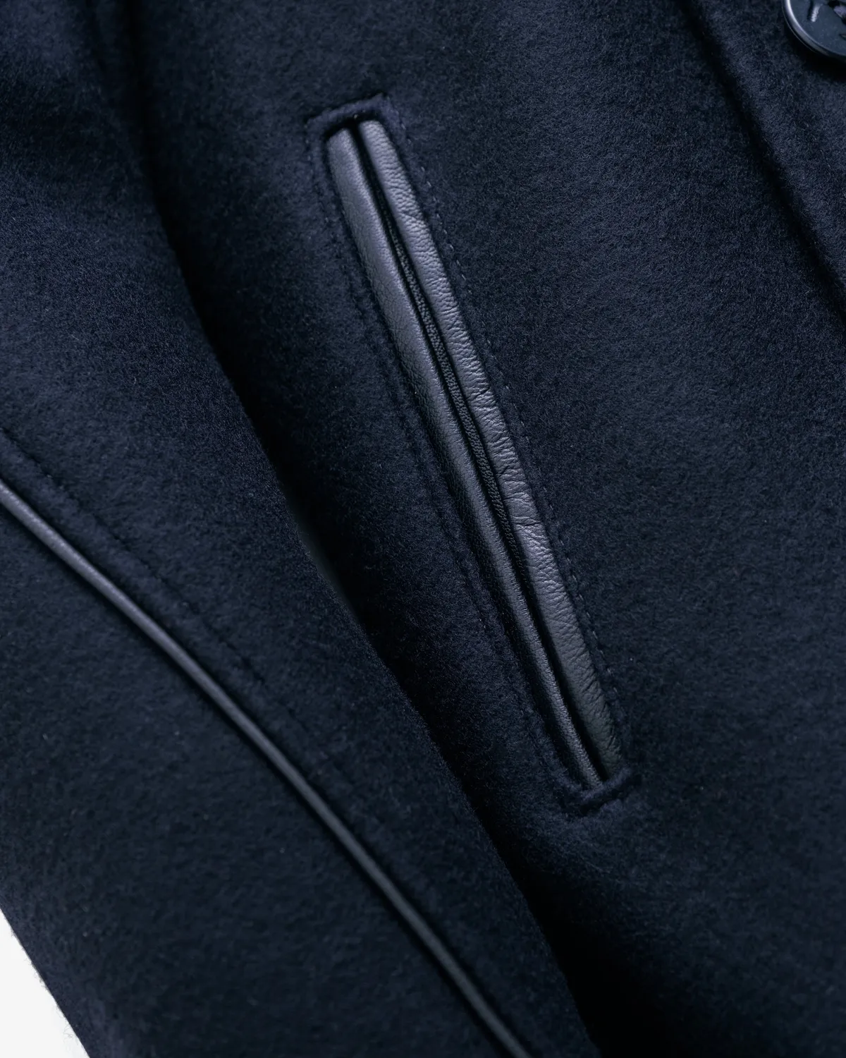 Schott NYC 740C peacoat marine – ull og skinn