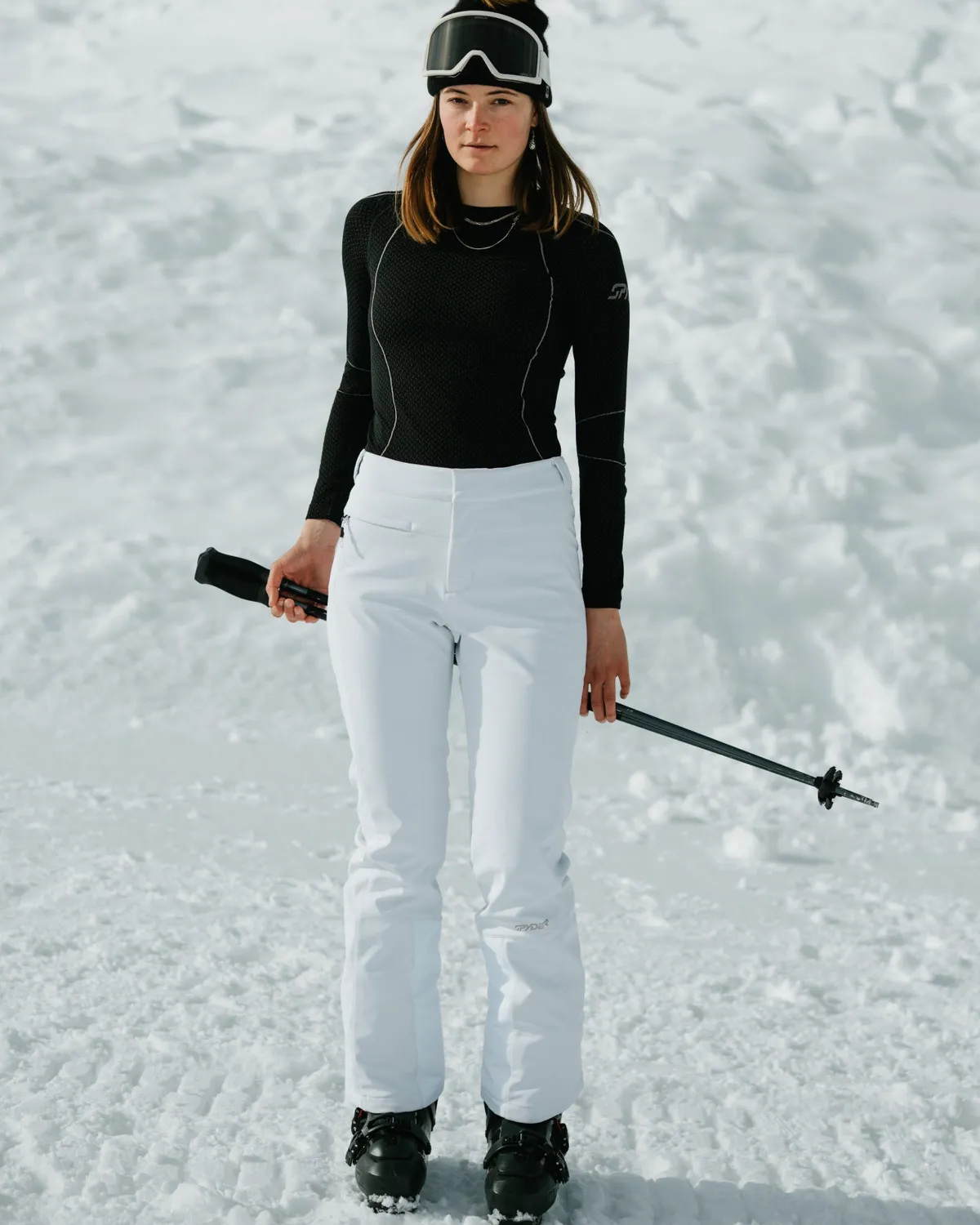 Spyder Orb softshellbukse hvit vanntett