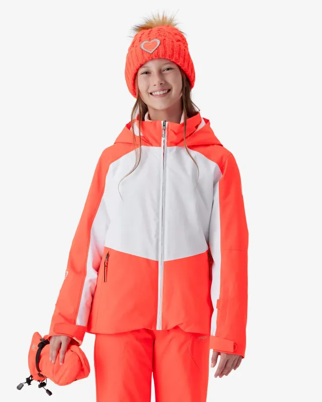 Spyder Conquer skijakke jente korall vanntett
