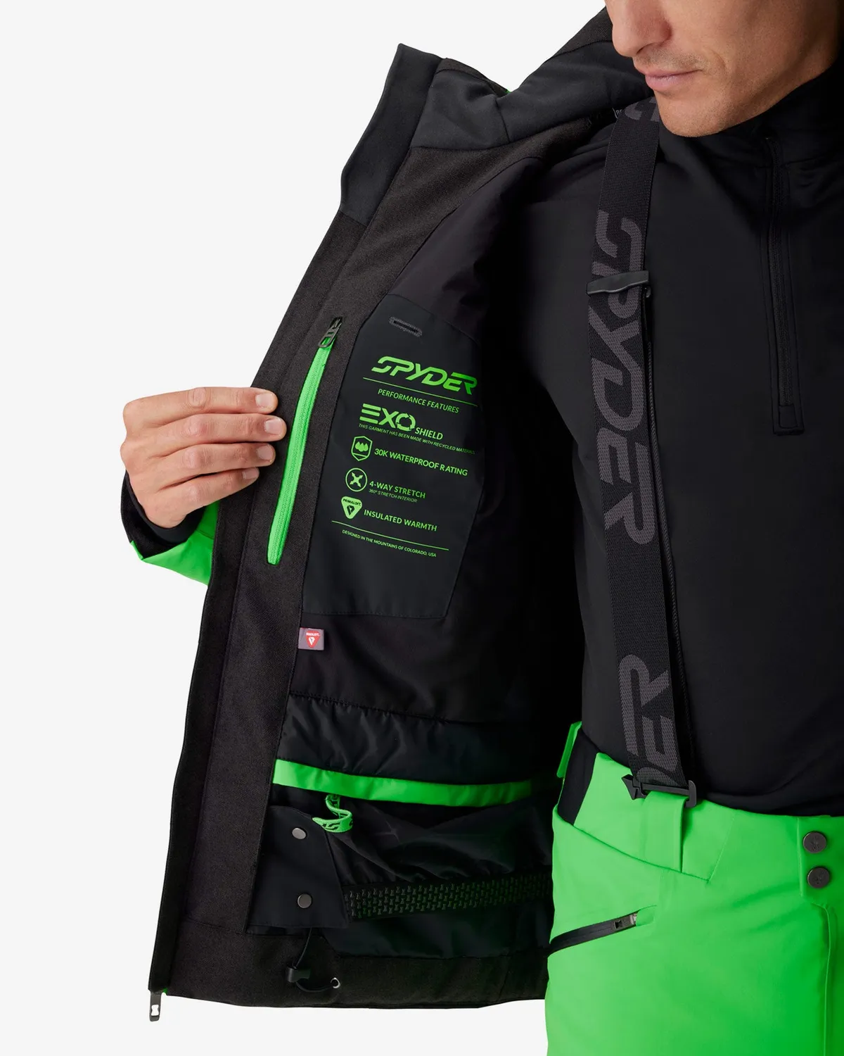 Spyder Vanqysh skijakke herre Black Melange 30K