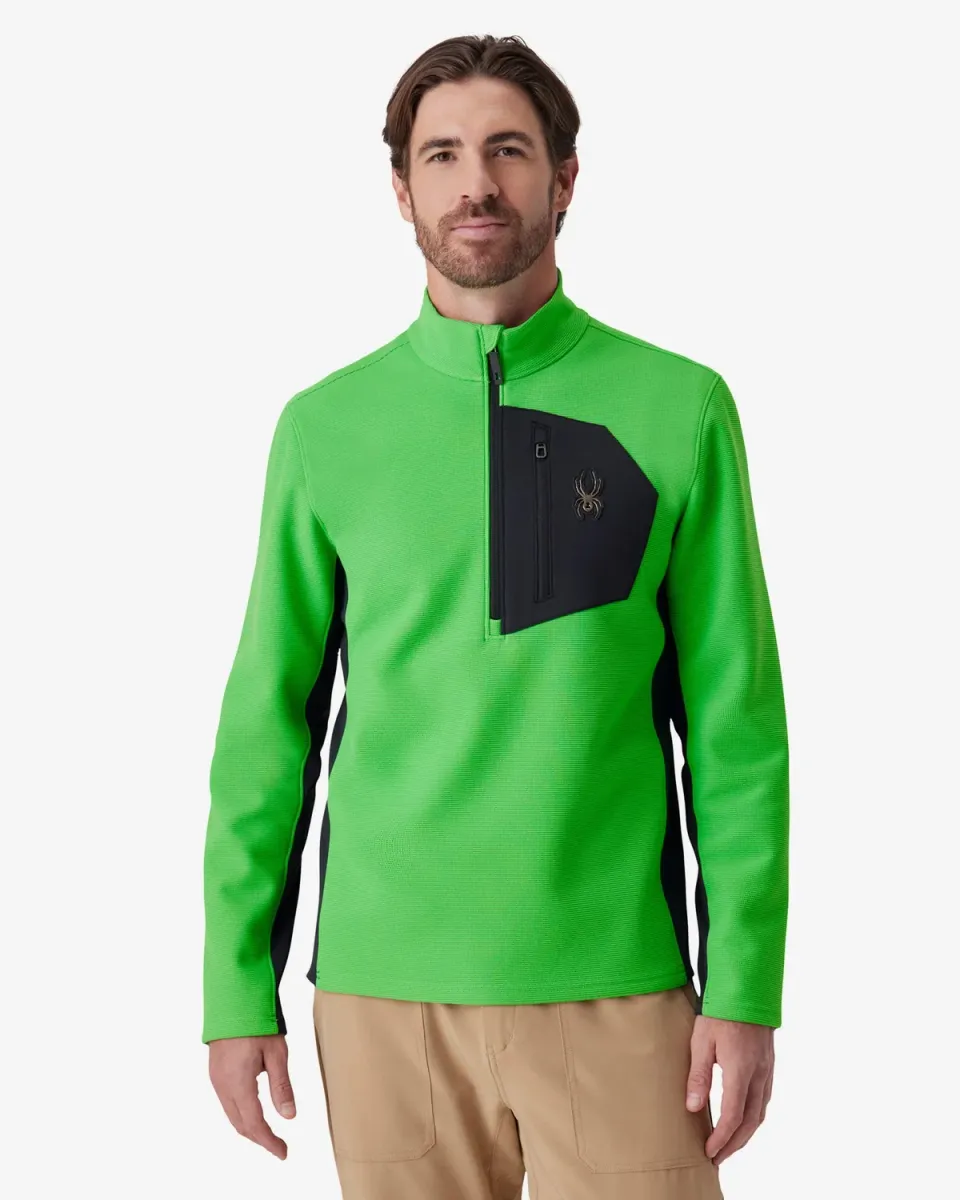 Spyder Bandit fleece herre strobe green halv glidelås