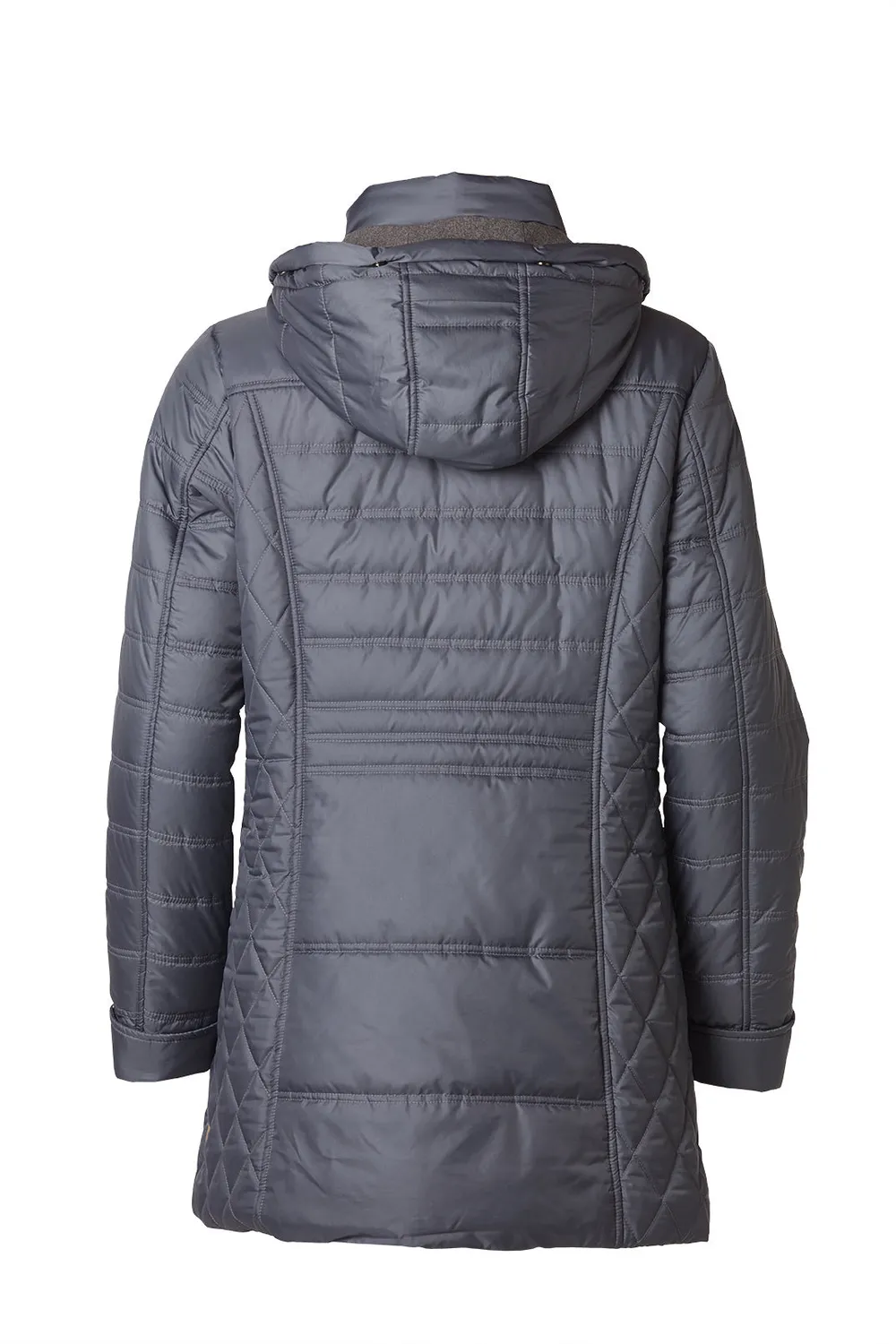 Danwear Carly vinterjakke grey lang resirkulert