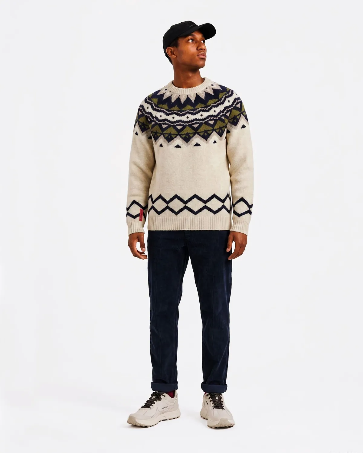 The Mountain Studio K-19 Ski Fair Isle genser lammeull Almond Milk
