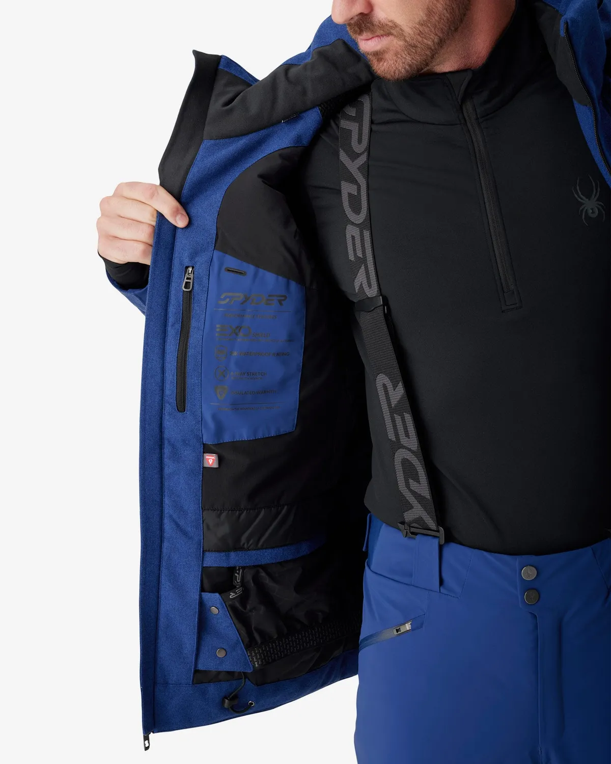 Spyder Alyeska Melange Jacket skijakke indigo melange S