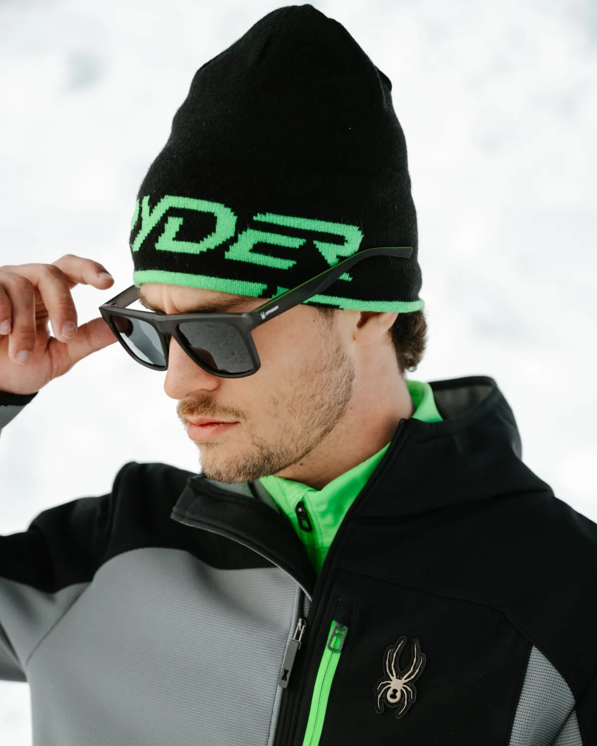 Spyder Innsbruck lue Strobe Green vendbar