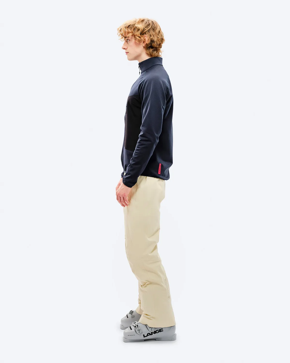 The Mountain Studio M-8 Techno Grid Fleece T-Neck fleecejakke Eclipse grid