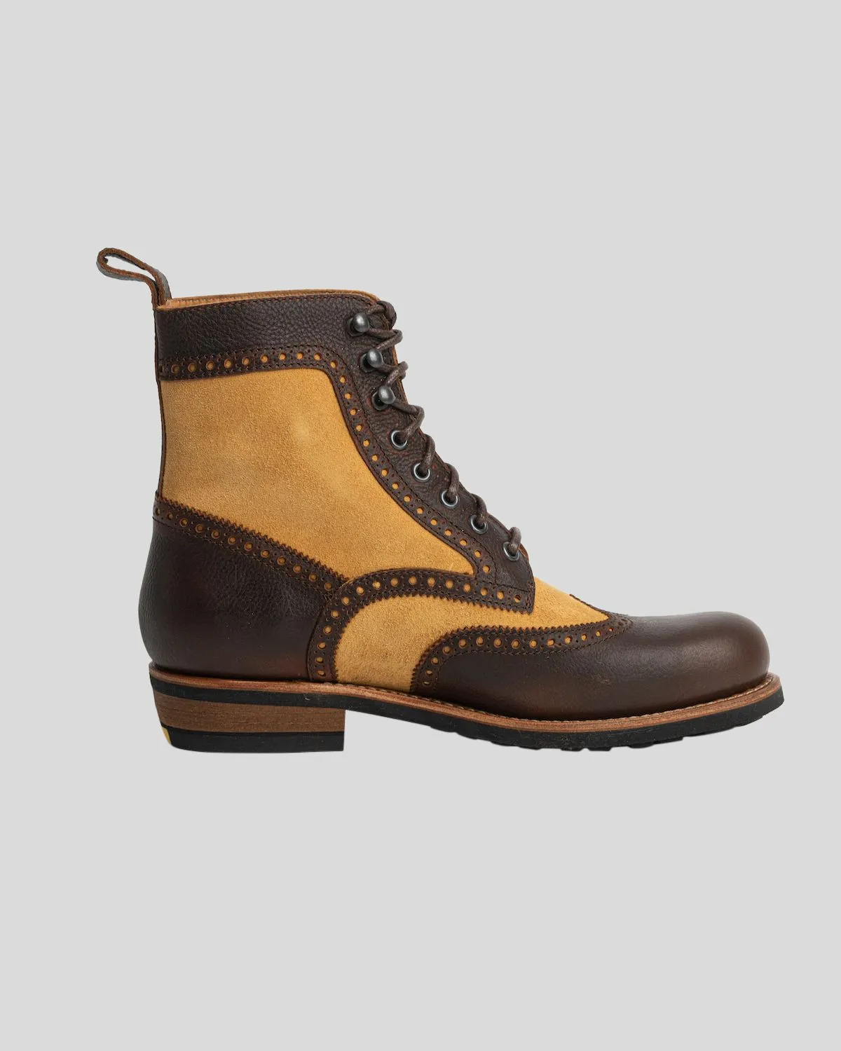 Rokker Frisco Brogue motorsykkelstøvler svart
