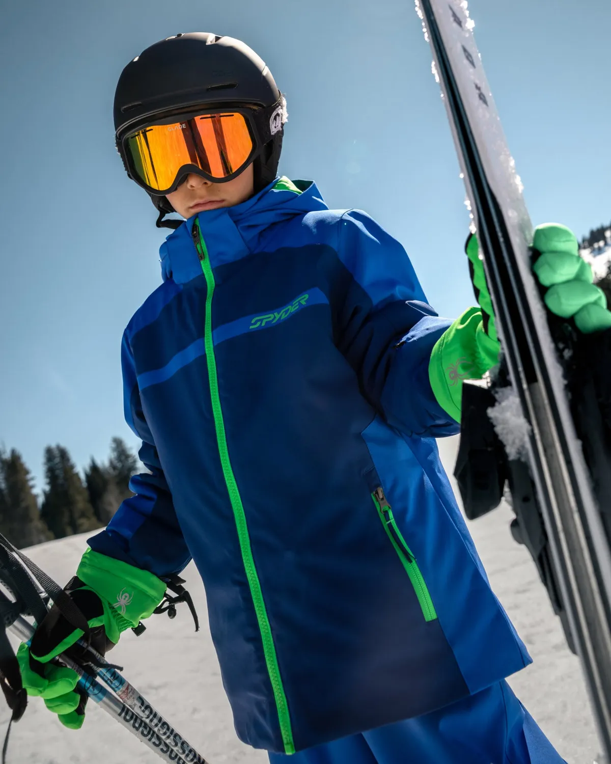 Spyder Challenger skijakke gutt Indigo vanntett 10K