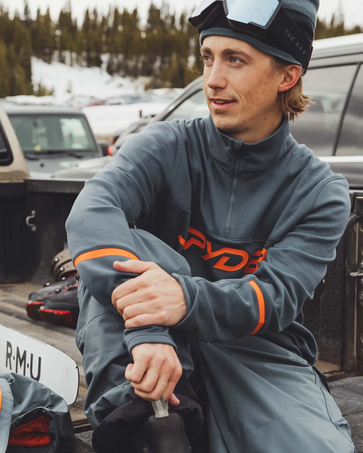 Spyder Speed Fleece Half Zip fleecejakke blå resirkulert