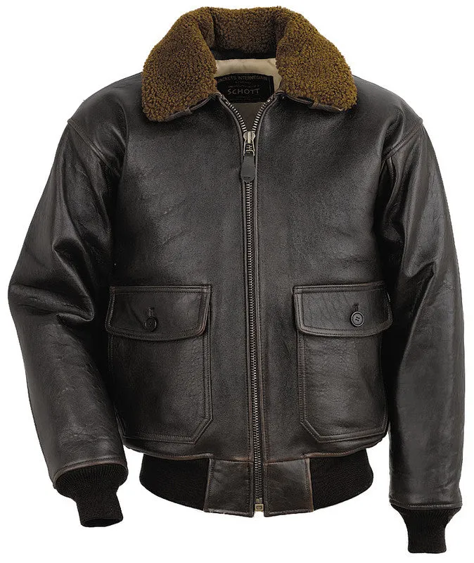 Schott NYC G1S flyjakke antique lammeskinn