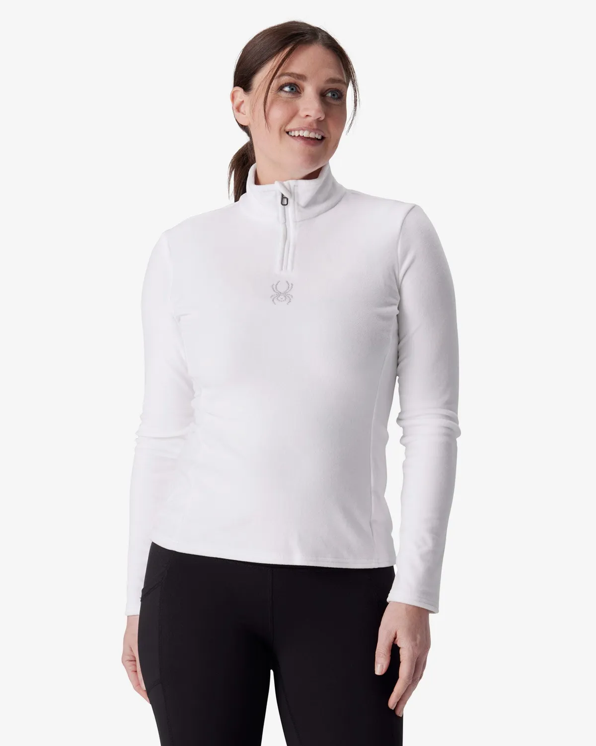 Spyder Shimmer Bug Half Zip dame black – lett fleece