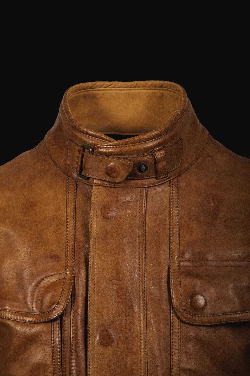 Matchless Kensington motorsykkeljakke antique cuero skinn