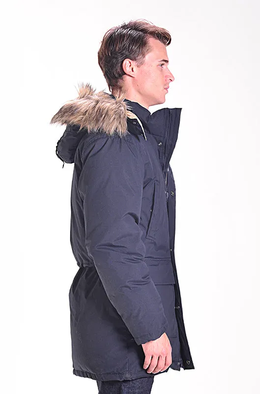 Schott NYC 9156D dunparka svart hette avtakbar