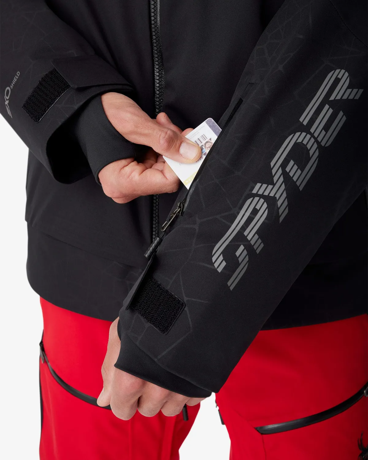 Spyder Davos skijakke herre sort vanntett 30K