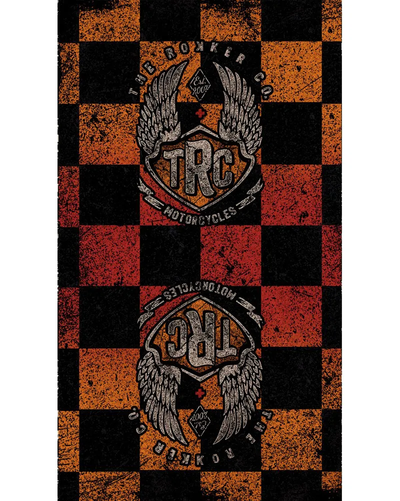 Rokker Tube Check Wings hals oransje polyester