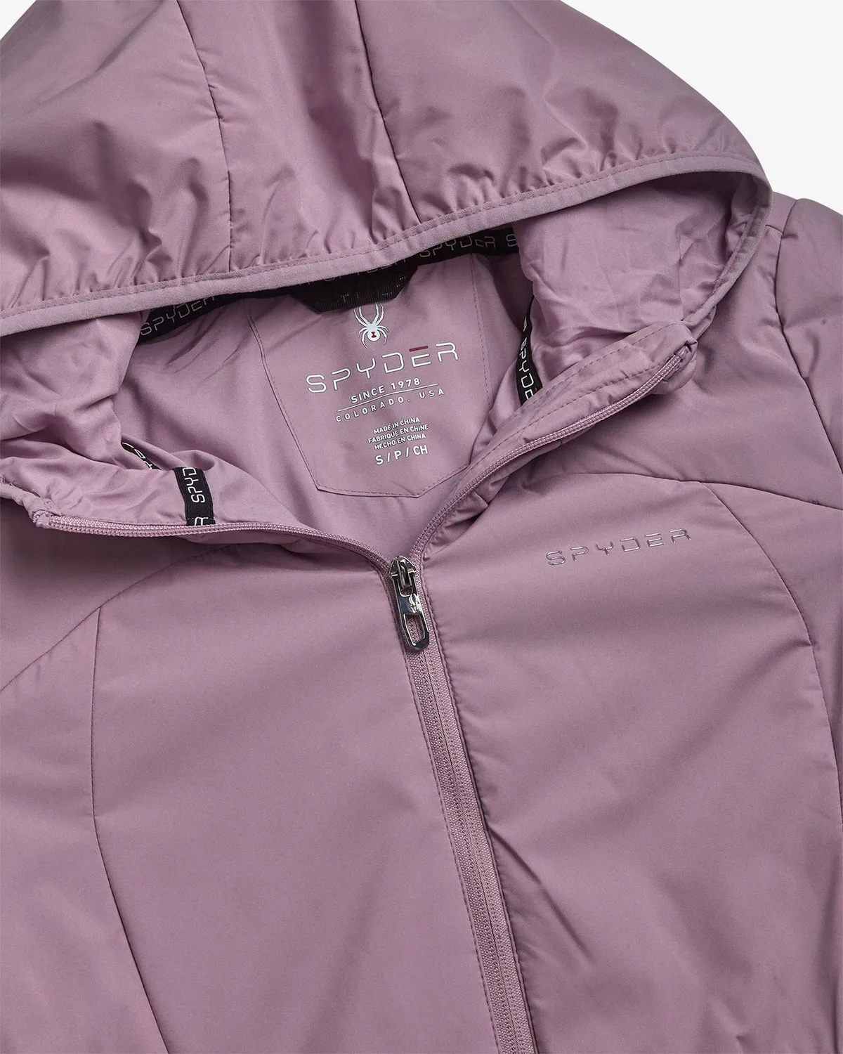 Spyder Lite lang jakke dame Dusty Grape lett