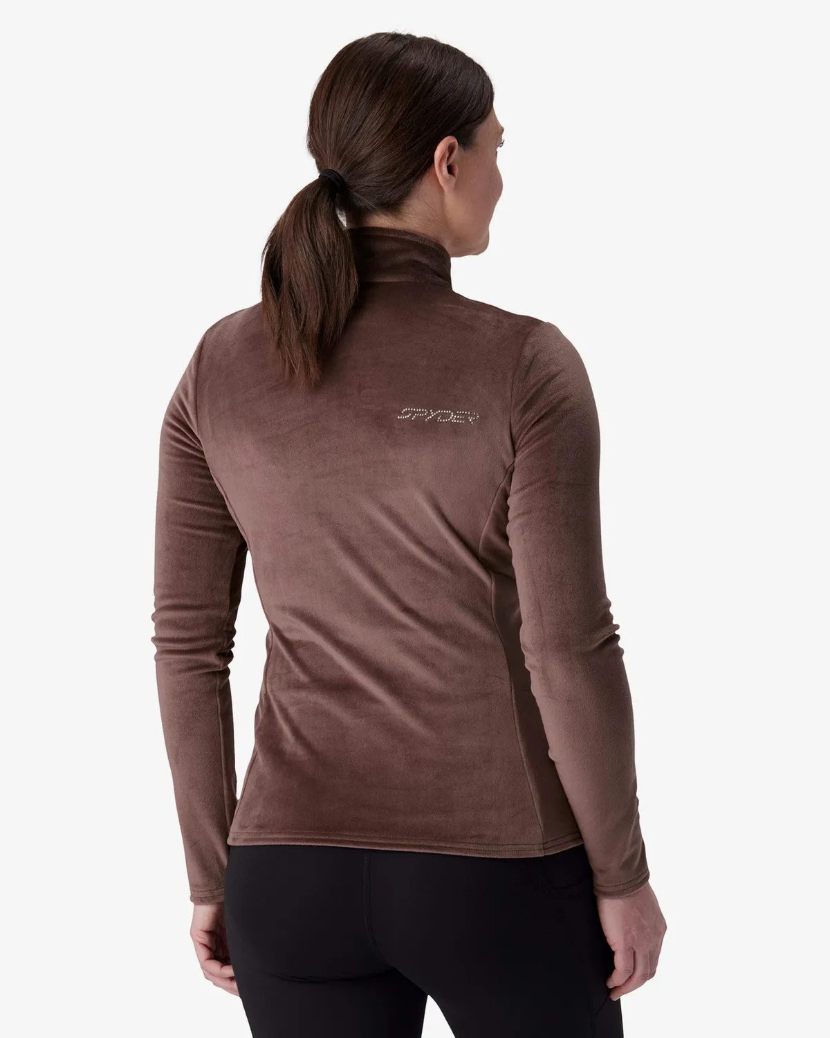 Spyder Shimmer Bug half zip fleece mocca stretch
