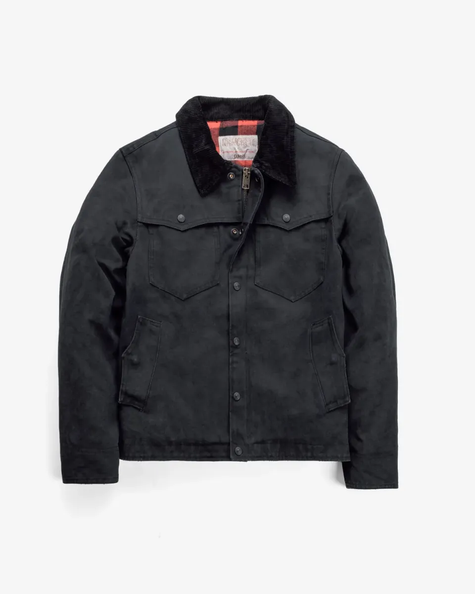 Schott NYC 8631 western arbeidsjakke svart canvas