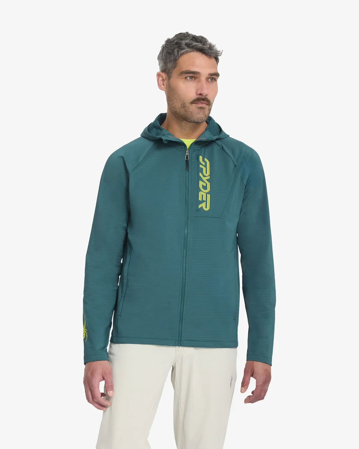 Spyder GridWeb fleece-hoodie svart lett isolasjon