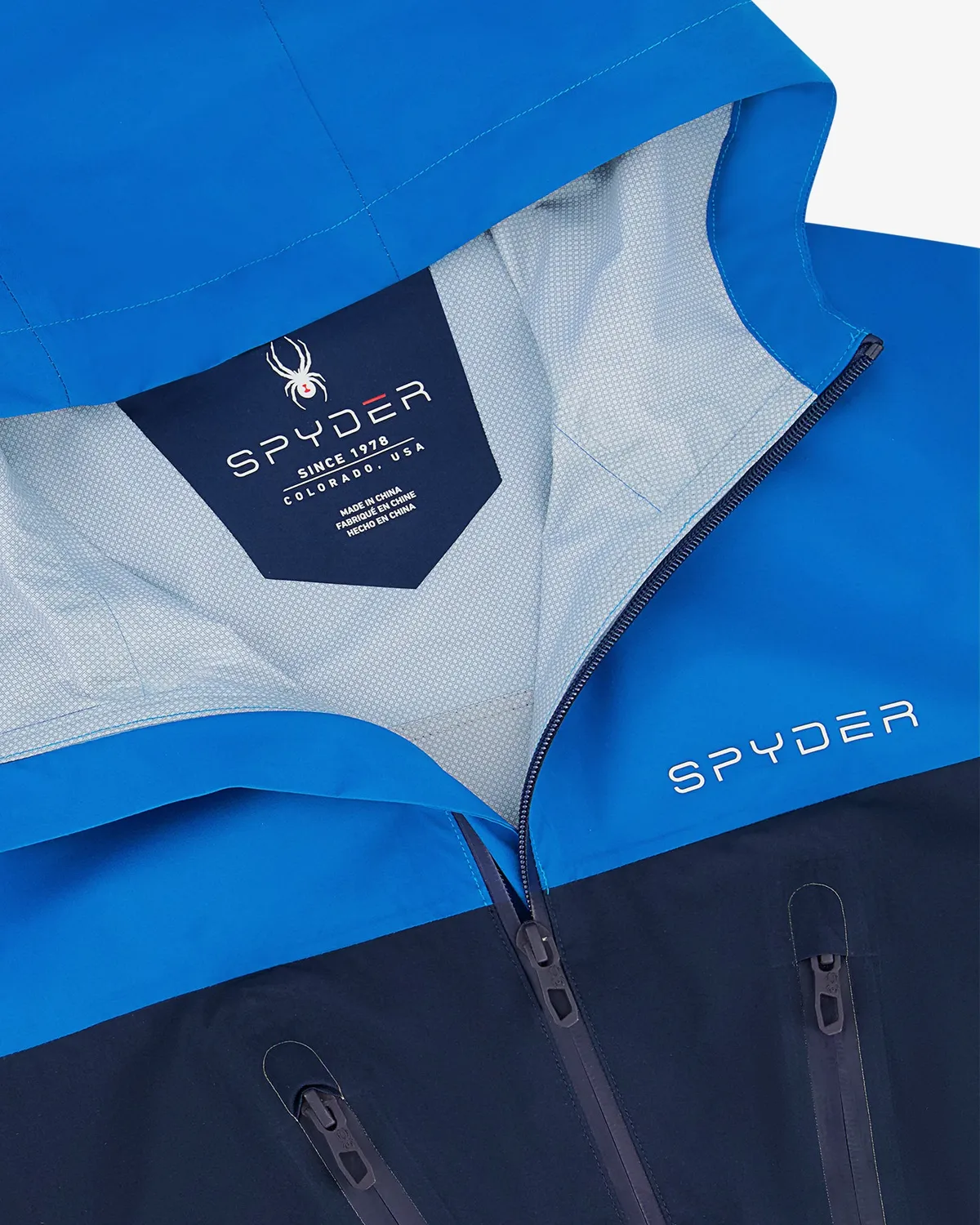 Spyder Overcast regnjakke herre royal blue vanntett