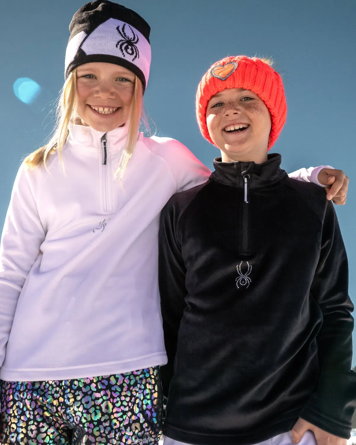 Spyder Shimmer Bug Half Zip genser jente svart velur