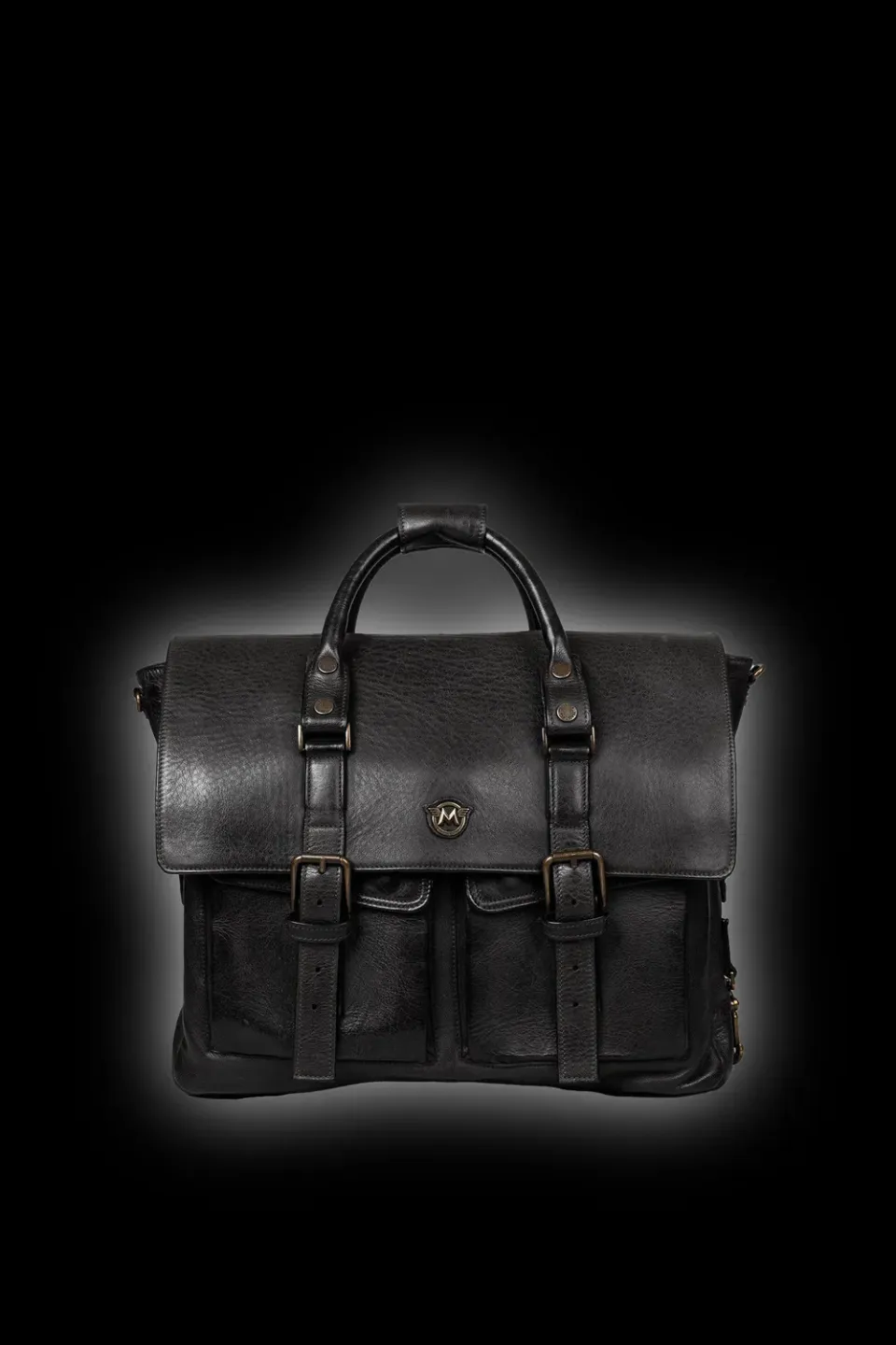 Matchless Courier ryggsekk svart nubuk skinn