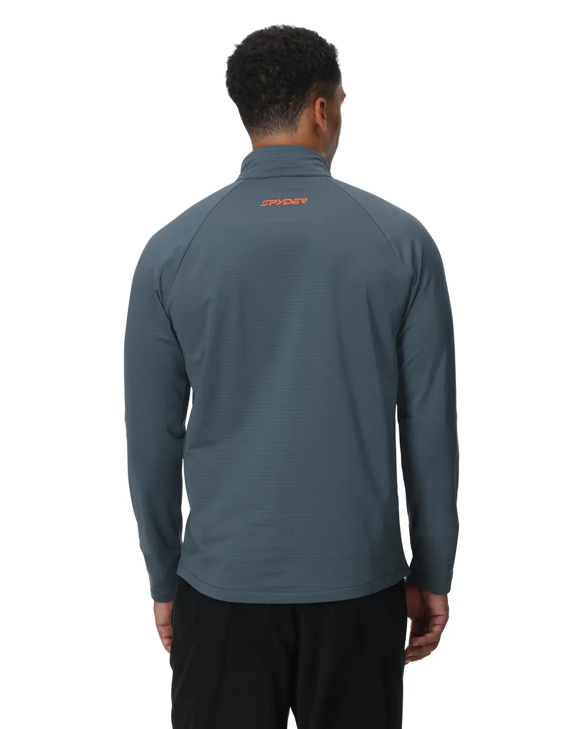 Spyder GridWeb fleece herre slate blue halv glidelås