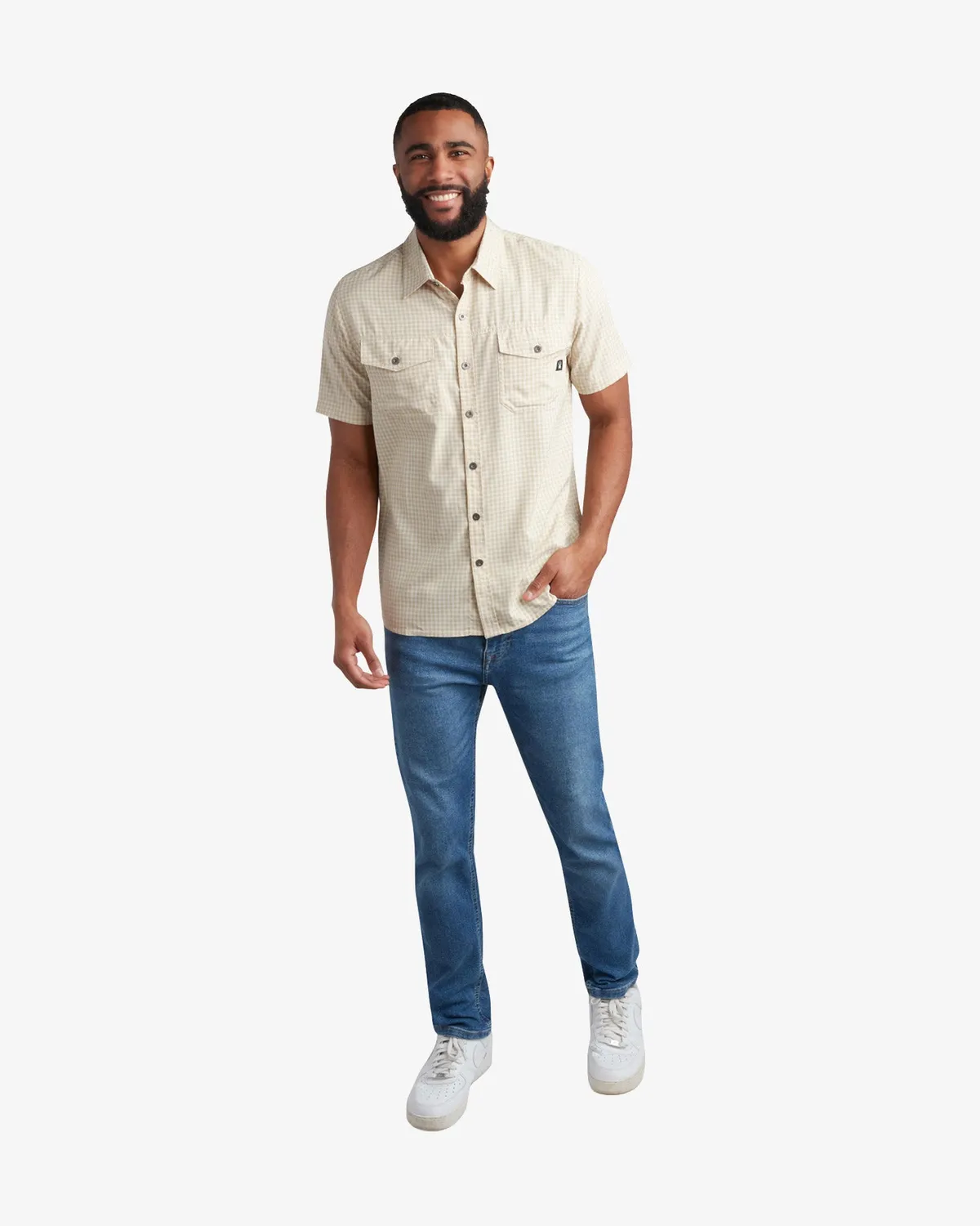 Spyder Mini Check Polo piké herre khaki