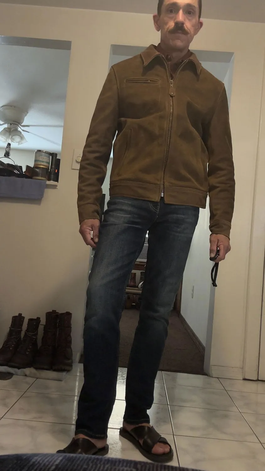 Schott NYC 371 skinnjakke chestnut oljet semsket