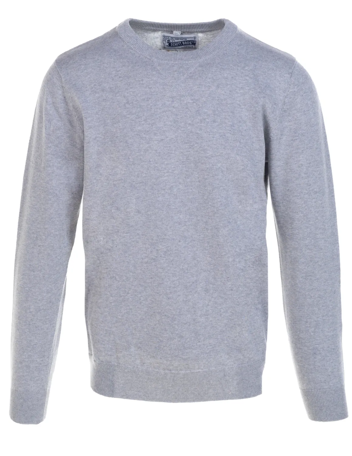 Schott NYC SW2202 crewneck genser heather blue bomull