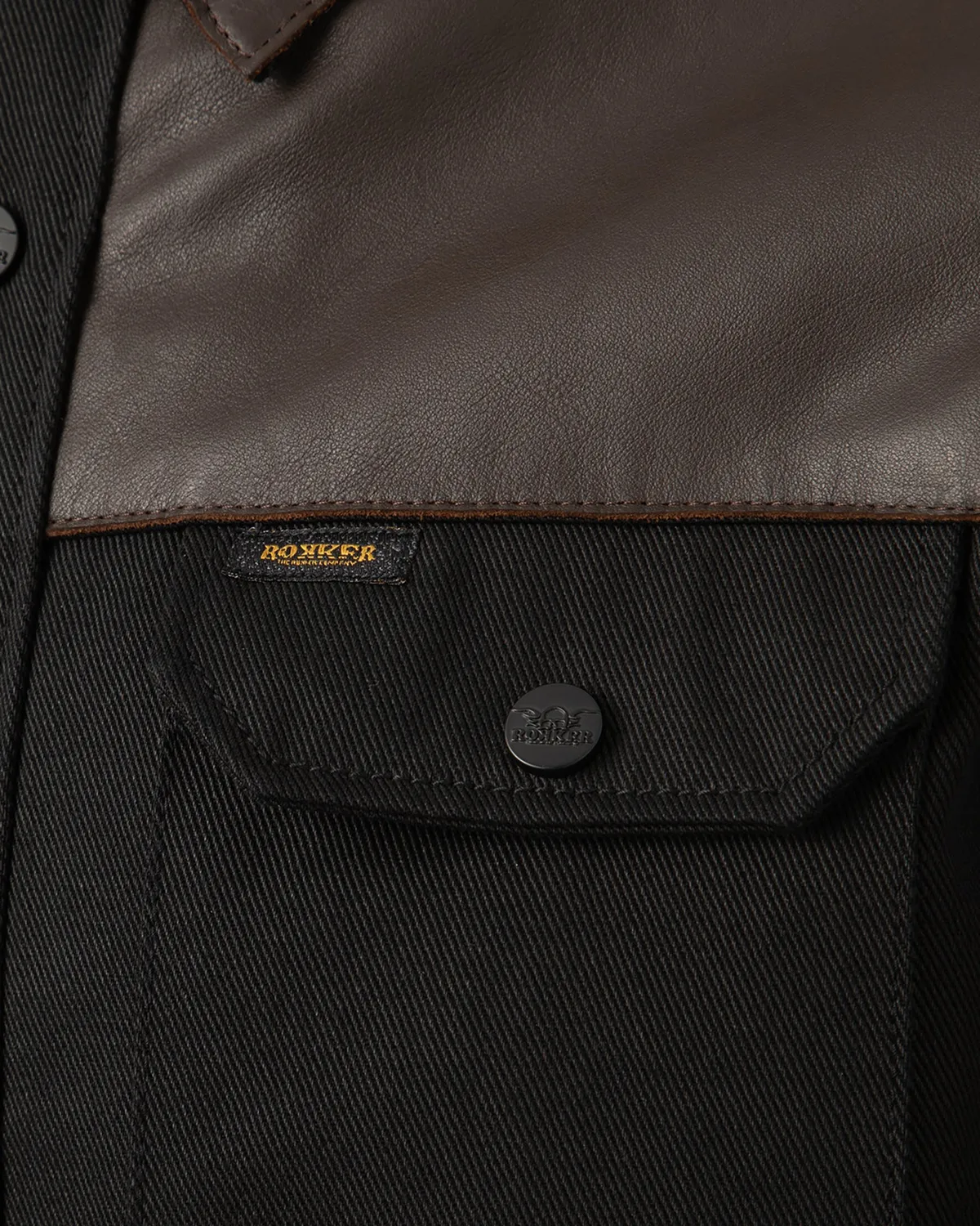 Rokker Bozeman Rider Shirt svart skinn AAA M