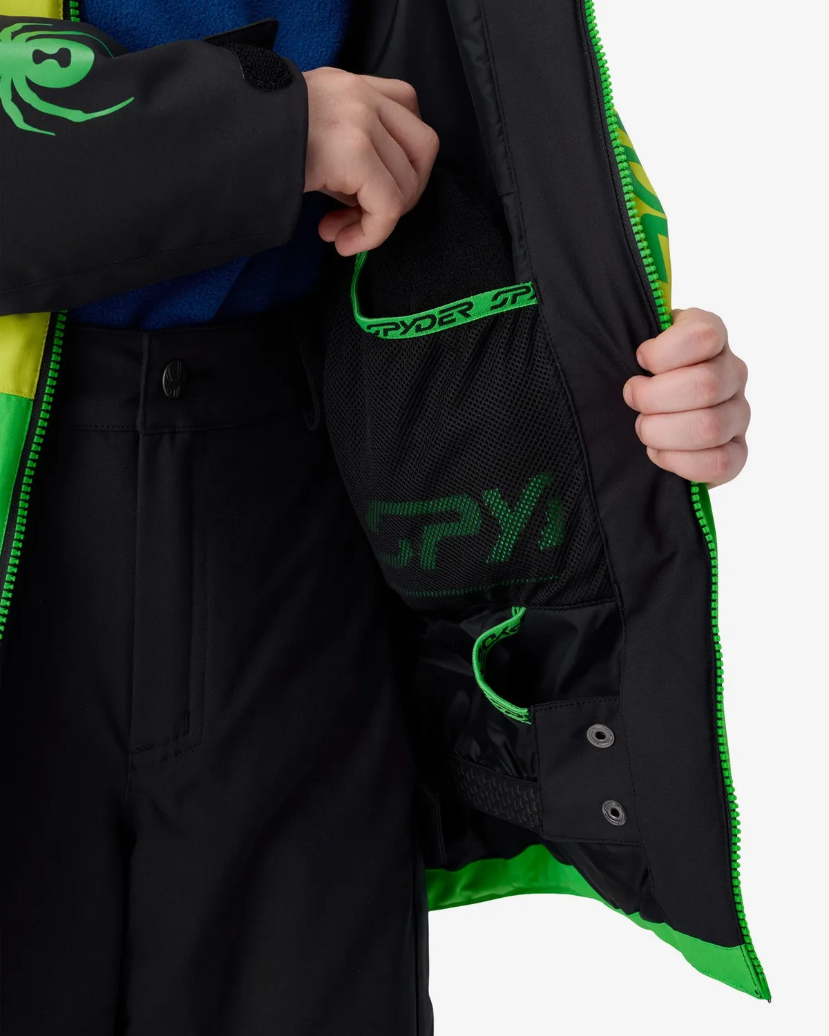 Spyder Slash skijakke gutt Strobe Green 10K