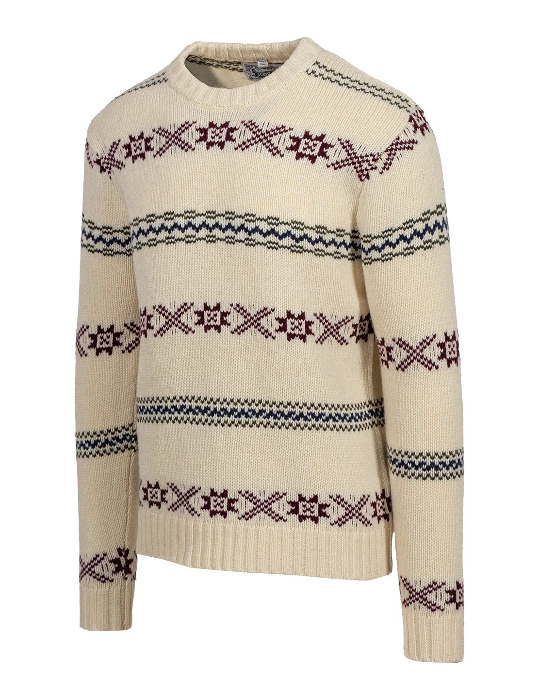 Schott NYC SW2360 ullgenser Off White norsk mønster