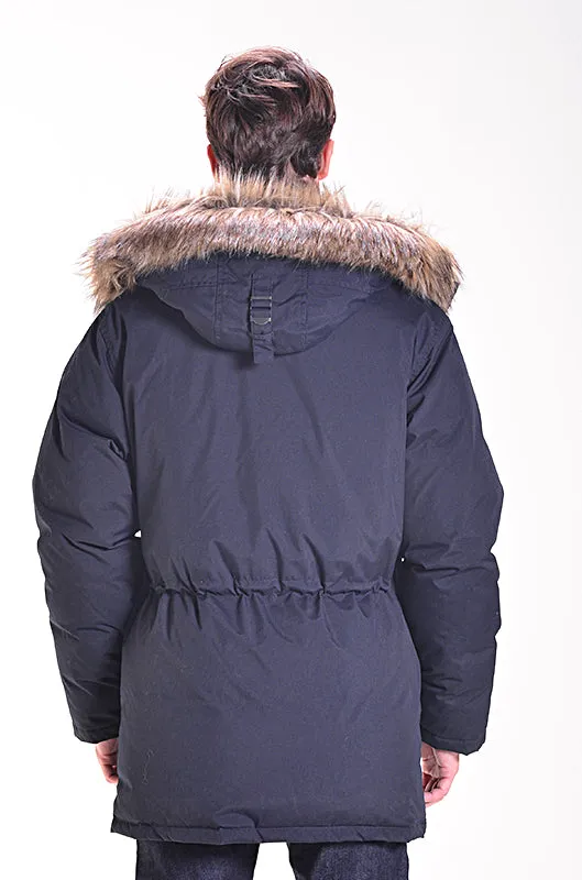 Schott NYC 9156D dunparka svart hette avtakbar