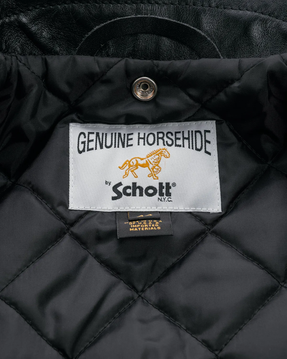 Schott NYC 618HH skinnjakke svart hesteskinn