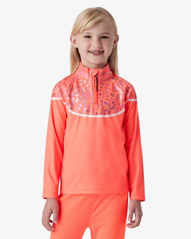 Spyder Reflect Quarter Zip genser småjente leopard