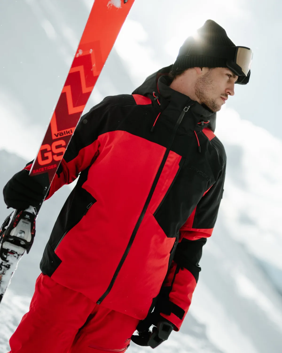 Spyder Leader skijakke herre spyder red vanntett 30K