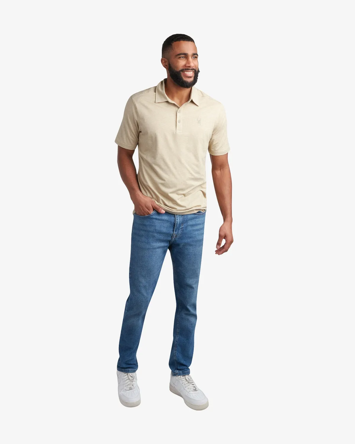 Spyder Short Sleeve Jersey polo stone – stretch piké