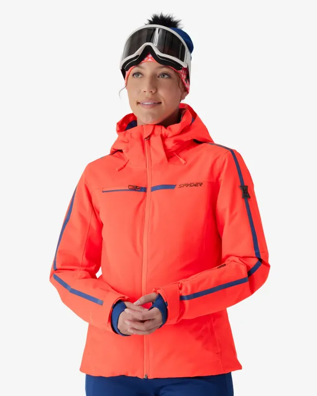 Spyder Titania skijakke dame electric coral 30K