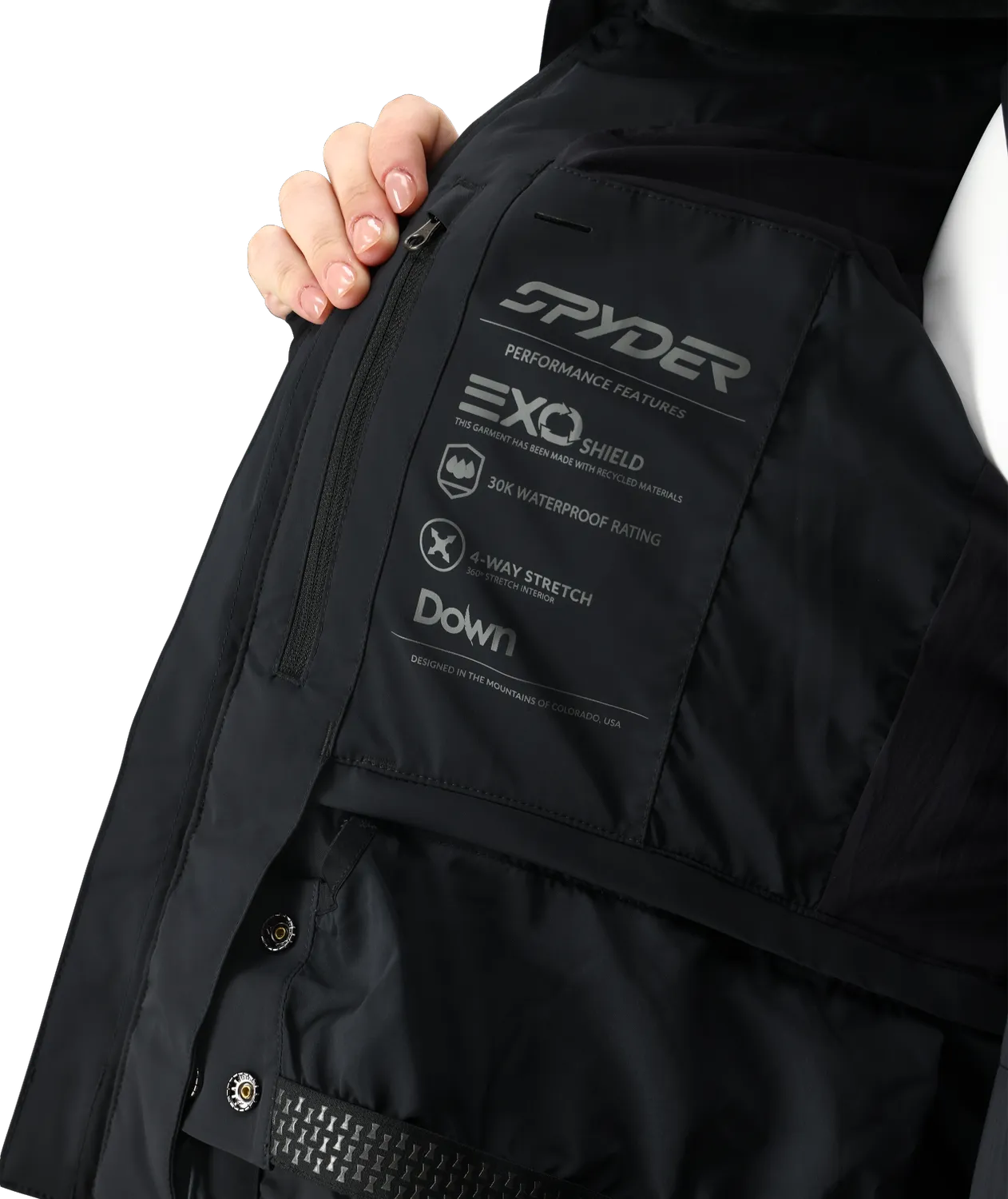 Spyder Falline dunjakke dame svart 650-fill