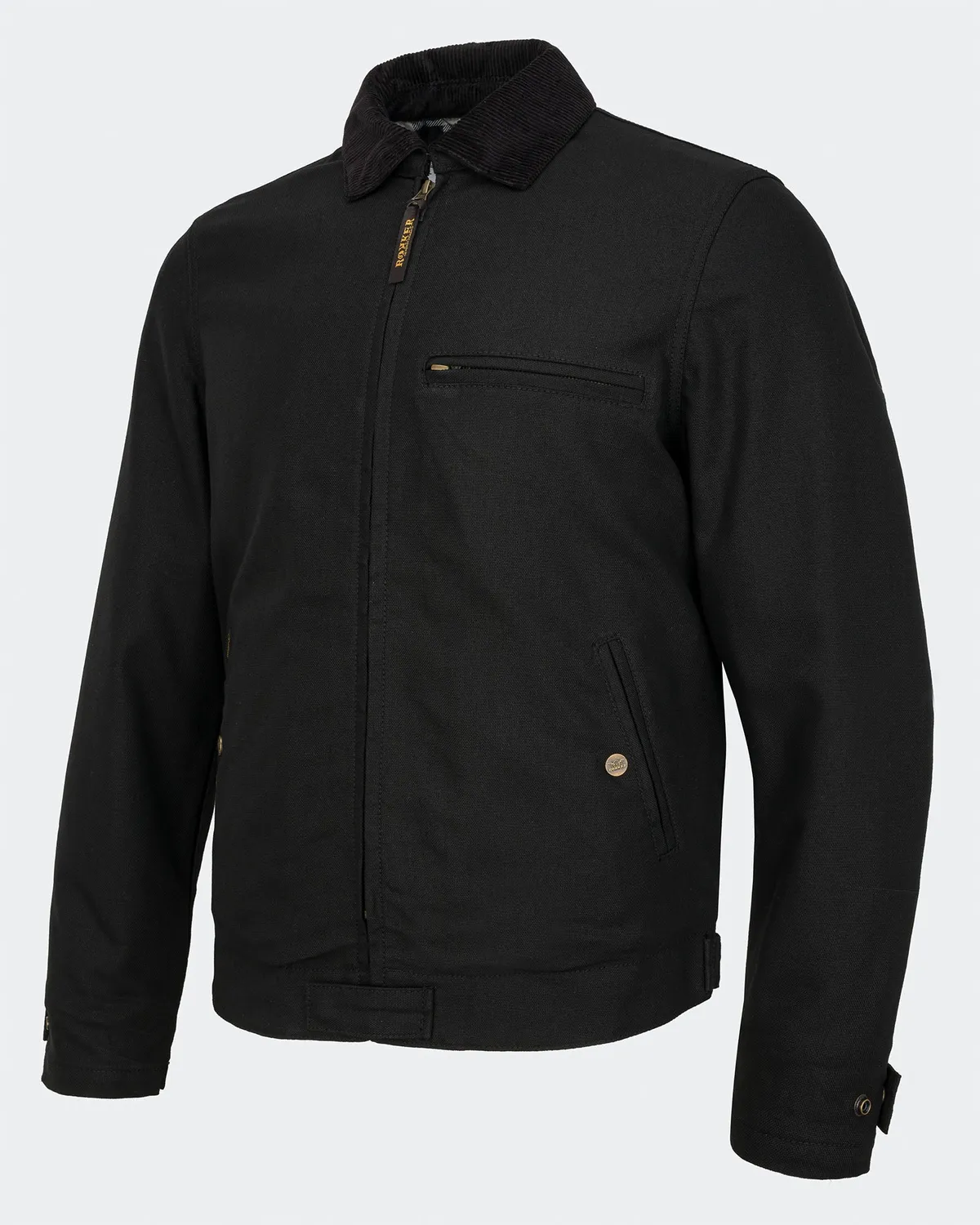 Rokker Canvas Jacket motorsykkeljakke AA sort herre