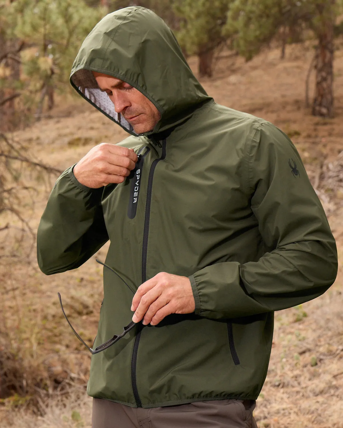 Spyder Mountain Mist regnjakke olive vanntett