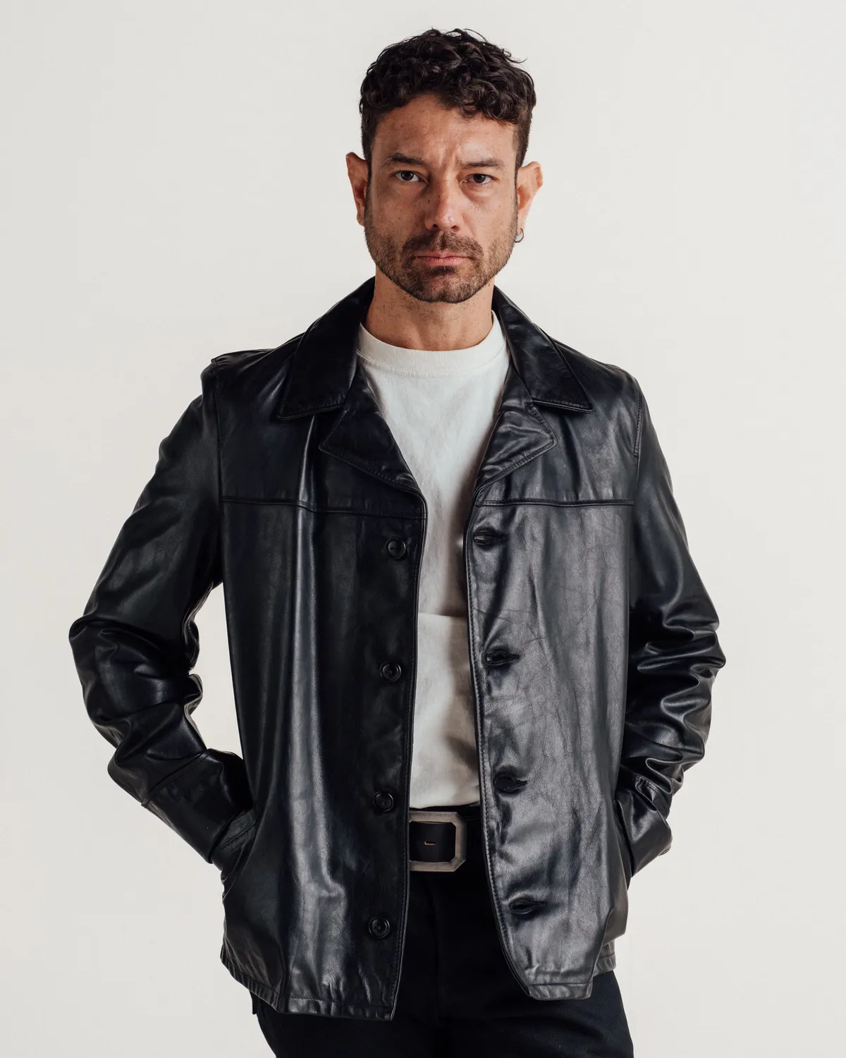 Schott NYC 544 skinnblazer svart myk