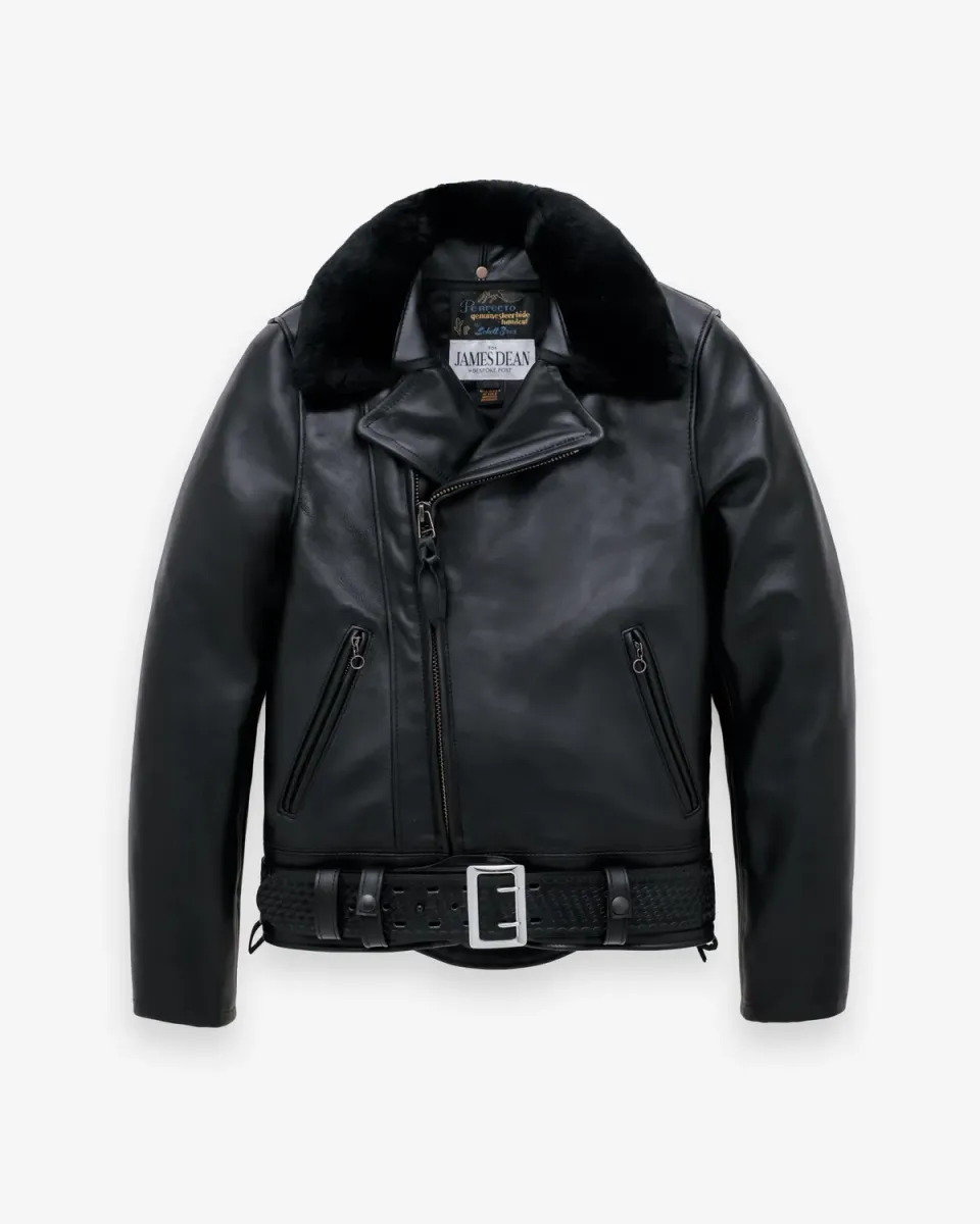 Schott NYC JD1 Dean skinnjakke Black steerhide