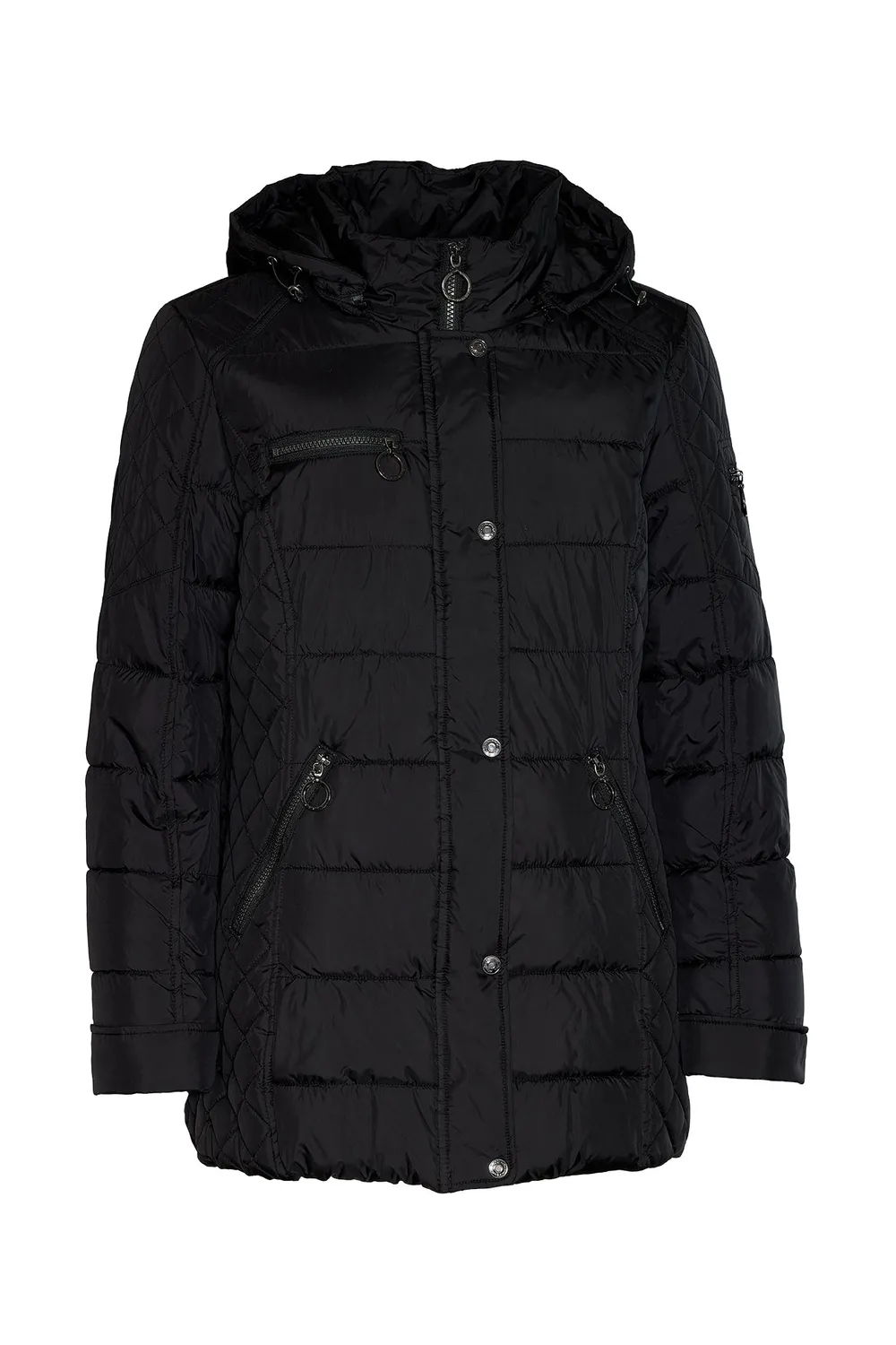 Danwear Windfield Jolina vinterjakke svart quiltet