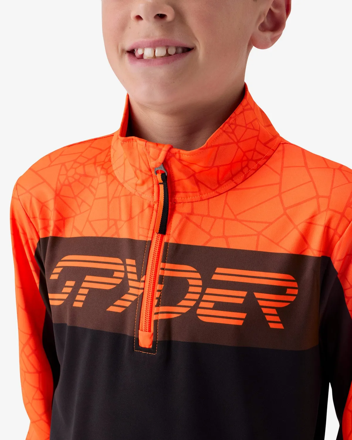Spyder Jacobs Quarter Zip genser gutt fusion orange