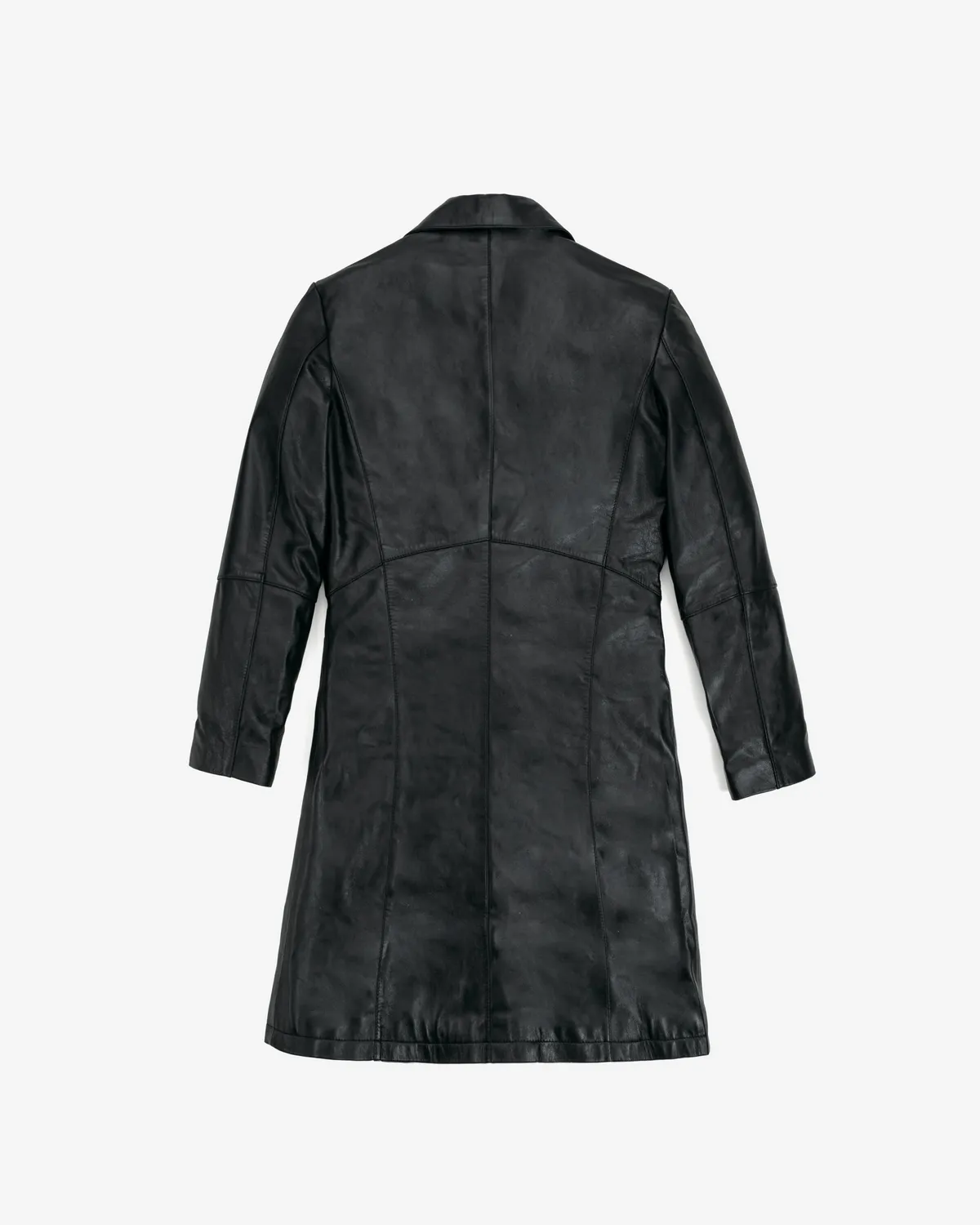 Schott NYC 2545W trenchcoat skinn svart tettsittende