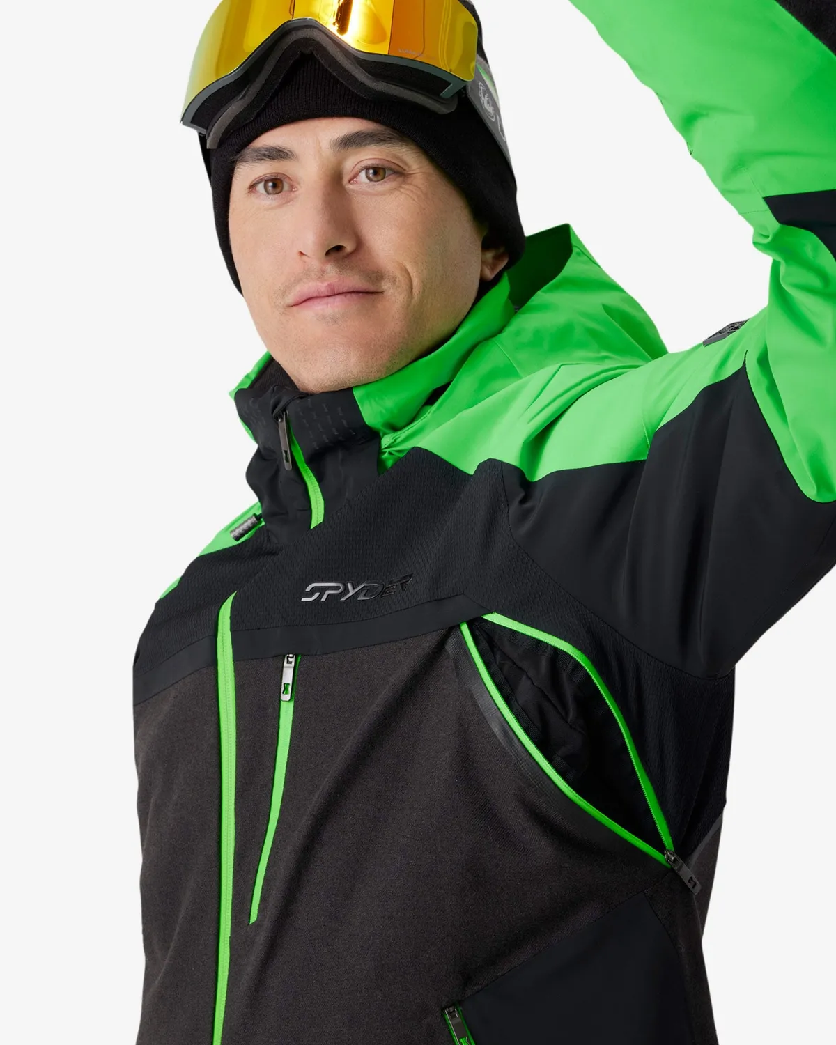 Spyder Vanqysh skijakke herre Black Melange 30K